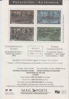 1992 Canada Post Letter Mail Presenting Poste Lettre En Primeur 1942 WW II Dar Days Indeed Les Temps Sont Sombres - Histoire Postale