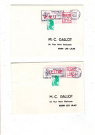 2x ATM Nr. 3I + 2x ATM Nr. 3II 4 Briefe - 1981-84 Types « LS » & « LSA » (prototypes)