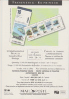 1993 Canada Post Letter Mail Presenting Poste Lettre En Primeur Historic Canada's River Heritage Fleuves Et Rivières - Postgeschiedenis