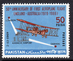 Pakistan 1969 50th Anniversary Of 1st England-Australia Flight, MNH, SG 287 (E) - Pakistan