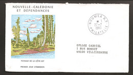 Polynésie 1973 N° PA 135 O FDC, Premier Jour, Paysages De La Côte Est, Arbres, Forêt, Mer - Cartas & Documentos