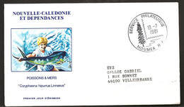 Polynésie 1980 N° PA 202 O FDC, Premier Jour, Poissons De Mer, Poisson, Pêche, Coryphaena Hipurnus Linnaeus, Dorade - Brieven En Documenten