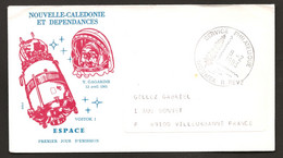 Polynésie 1981 N° PA 212 O FDC, Premier Jour, Premier Homme Dans L'Espace, Youri Gagarine, Vostok 1 Cosmonaute Baïkonour - Lettres & Documents