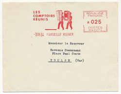 FRANCE - Enveloppe EMA - Les Comptoirs Réunis - 3/9/1964 - Marseille Kléber - Freistempel