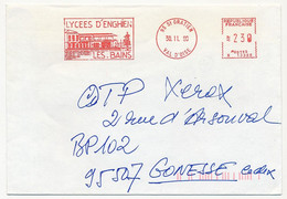 FRANCE - Enveloppe EMA - Lycées D'Enghien Les Bains - 95 St Gratien Val D'Oise - 30/11/1990 - EMA ( Maquina De Huellas A Franquear)