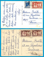 (Lot De 2) CPA Timbrée ALGERIE - Lettres & Documents