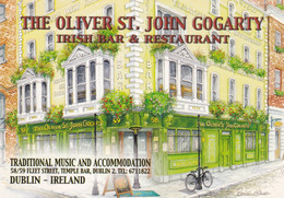 (ST294) - DUBLINO (Irlanda) - Cartolina Pubblicitaria Del Ristorante "The Oliver St. John Gogarty" - Dublin