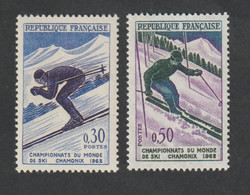 ANNÉE -  1962 -   N° 1326 - 27  - Championnats Du Monde De Ski à Chamonix -   Neufs Sans Charnière - Neufs