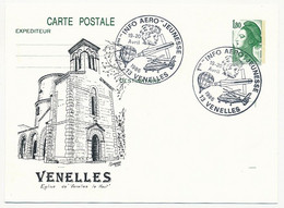 Entier Repiqué - 1,80 Liberté - Repiquage "Eglise De Venelles Le Haut" - Info Aéro Jeunesse - 13 VENELLES - 19 Avril 86 - Cartoline Postali Ristampe (ante 1955)