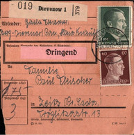! 1942 Dievenow In Pommern Nach Zeitz, Paketkarte, Deutsches Reich, 3. Reich - Covers & Documents