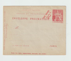 Enveloppe Pneumatique Chaplain 50c Carmin 123*95 Txe Réduite 30c Rouge - Pneumatische Post