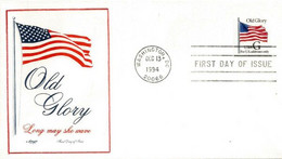 USA. Old Glory Flag , Long May She Wave !  FDC Washington 1994 - 1991-2000