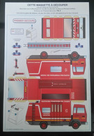 MAQUETTE EN CARTON A DECOUPER  - VEHICULE DE PREMIERS SECOURS PS3 - OEUVRES SOCIALES DES SAPEURS POMPIERS DE PARIS - Modellini Di Cartone / Lasercut