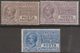 Italia 1913 Posta Pneumatica UnN°PN1-PN3 3v MLH/* - Correo Neumático