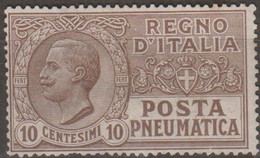 Italia 1913 Posta Pneumatica UnN°PN1 (*) No Gum Vedere Scansione - Posta Pneumatica