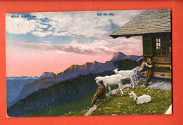 ZBJ-26 Auf Der Alp. Gitzi, Chèvres, Ziege. GElaufen 1924 - Laufen-Uhwiesen 