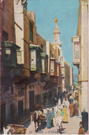 Egypte Egypt Old Cairo Le Caire A Street Bazaar Oriental Chromatography Natives Mashrabiya Lattice Islamic Architecture - Kairo