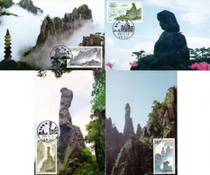 " PAYSAGES CHINOIS " Sur 4 Cartes Maximum De CHINE De 1995. Parfait état. CM - Maximum Cards