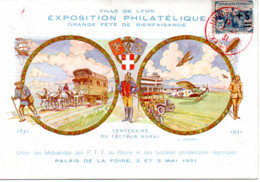 LYON EXPOSITION PHILATELIQUE  1831 1931    VOIR LES SCANS - Esposizioni Filateliche
