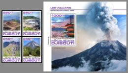 DJIBOUTI 2020 MNH Volcanoes Vulkane Volcans 4v+S/S - OFFICIAL ISSUE - DHQ2030 - Volcans