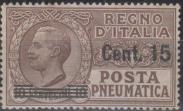 Italia 1924 Posta Pneumatica UnN°PN4 MLH/* - Posta Pneumatica