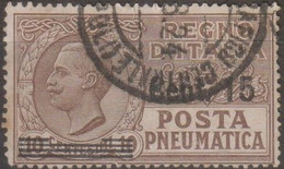 Italia 1924 Posta Pneumatica UnN°PN4 (o) - Rohrpost