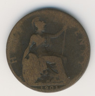 GREAT BRITAIN 1901: 1/2 Penny, KM 789 - C. 1/2 Penny