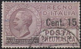 Italia 1927 Posta Pneumatica UnN°PN10 (o) Cent. 15/20 Centrato SPL - Poste Pneumatique