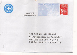 PAP Pret à Poster Reponse Marianne Du 14 Juillet 89 Médecin Du Monde.  0204500 - PAP: Antwort/Luquet