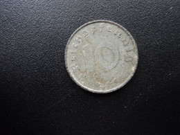 ALLEMAGNE * : 10 REICHSPFENNIG  1943 J    KM 101      TTB+ - 10 Reichspfennig