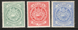 Antigua 1908-1917 - ½d, 1d & 2½d Wmk Mult Crown CA - SG41, 44 & 46 - HM Cat £37.50 For HM SG2020 - See Description - Other & Unclassified