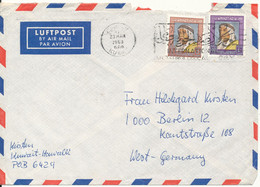 Kuwait Air Mail Cover Sent To Germany 23-3-1968 (the Cover Is Damaged At The Top Above The Stamps) - Kuwait