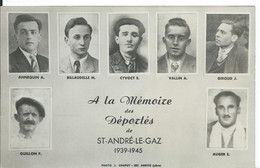 SAINT-ANDRE LE GAZ   ( ISERE )     A LA MEMOIRE DES DEPORTES DE ST-ANDRE LE GAZ  1939 _ 1945 - Saint-André-le-Gaz