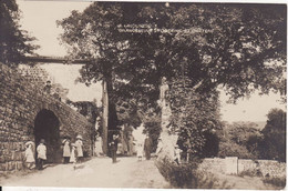 Carte Postale Photo LALOUVESC- (07-Ardèche) Grangeneuves Fontaine Et Château - La Louvesc