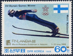 Winter Olympic Games Calgary  - Korea North 1988 Year -  Stamp MNH** - Jetski