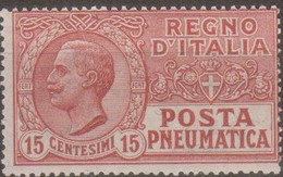 Italia 1927 Posta Pneumatica UnN°PN12 MNH/** Cent. 15 Rosso - Pneumatic Mail