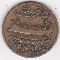 Etat Du Grand Liban 5 Piastres 1925 , En Bronze, KM# 5 – Lec# 26 - Libanon