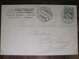 Suisse 1904 Helvetia Ambulant Cad Cachet Cpa Ak Schweiz Tägerwilen Tuurgau Gottlieben Schloss - Postmark Collection