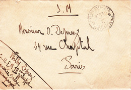 B01-198 Enveloppe Belgique Paris SM Soldat Milicien Militaire  à Voir 2€ - Autres & Non Classés