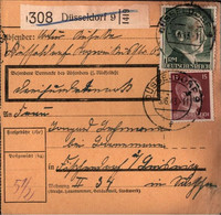 ! 1943 Düsseldorf Nach Leisnig, Paketkarte, Deutsches Reich, 3. Reich - Cartas