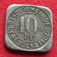 Germany Freudenstadt  10  Pfennig  1918  Wurttemburg  Alemania Allemagne Alemanha Iron Notgeld 444 - Sonstige & Ohne Zuordnung