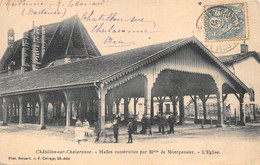 01-CHATILLON-SUR-CHALARONNE- HALLES CONTRUITES PAR MELLE DE MONTPENSIER , L'eglise - Châtillon-sur-Chalaronne