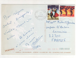 Beaux Timbres , Stamps " Danses Traditionnelles  " Sur Cp , Carte , Postcard Du 07/10/03 - Covers & Documents