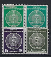 Germany (DDR) 1957-60  Dienstmarken B (**) MNH  Mi.34-37 (type 4) - Mint