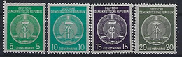 Germany (DDR) 1957-60  Dienstmarken (**) MNH  Mi.34-37 B - Dienstzegels
