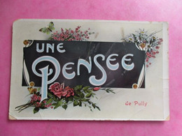 SUISSE FANTAISIE UNE PENSEE DE PULLY FLEURS PAPILLON - Pully