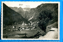 COVR1334, Trient Et La Route De La Forclaz, Pointe De Beaumont, Rebarmoz, 9050, Perrochet-Matile, Circulée 1942 - Trient