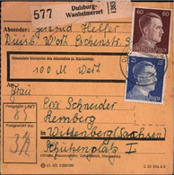 ! 1943 Duisburg Wanheimerort Nach Kemberg, Paketkarte, Deutsches Reich, 3. Reich - Brieven En Documenten