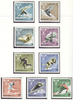 MAHRA STATE Imperforated Set And Block Mint Without Hinge - Winter 1968: Grenoble