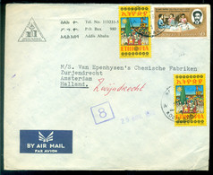 Ethiopia 1976 Airmail Cover To Holland Mi 788 And 803 (2) - Ethiopie